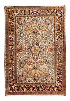 Alfombra persa - Ghom - 206 x 142 cm - beige