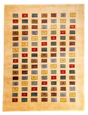 Alfombra Gabbeh - Loribaft Persa - 197 x 144 cm - marrón claro