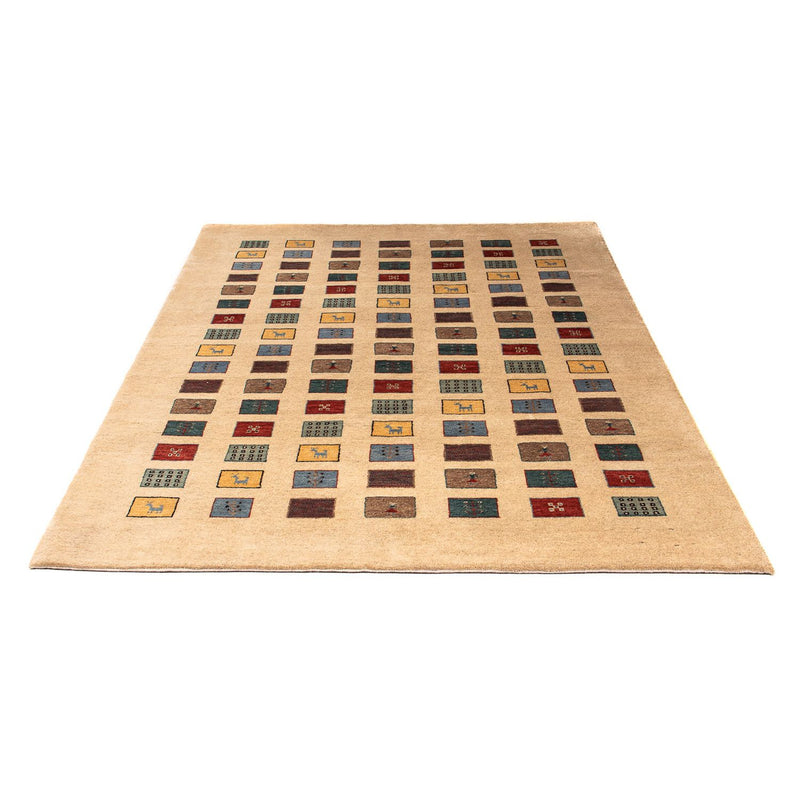 Alfombra Gabbeh - Loribaft Persa - 197 x 144 cm - marrón claro