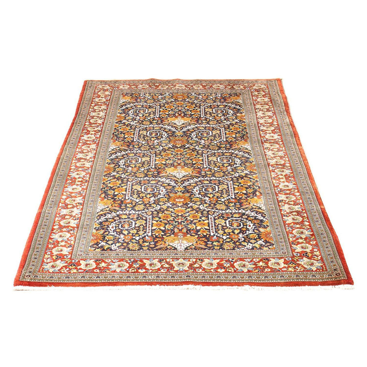 Alfombra persa - Ghom - 216 x 116 cm - rojo