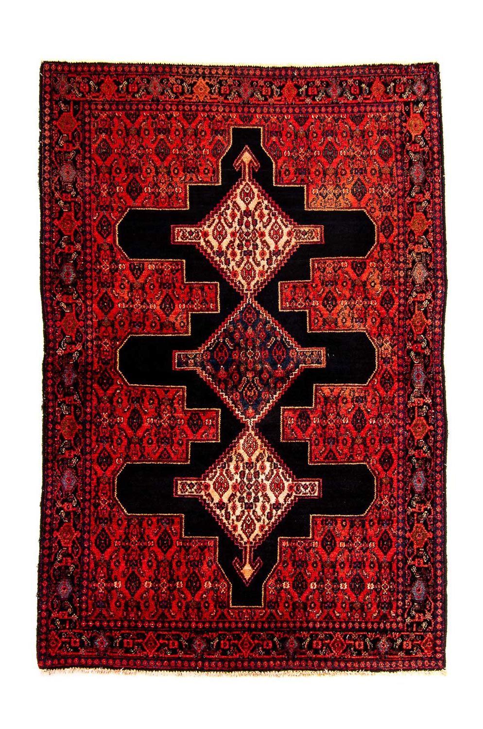 Alfombra persa - Clásica - 181 x 124 cm - rojo oscuro