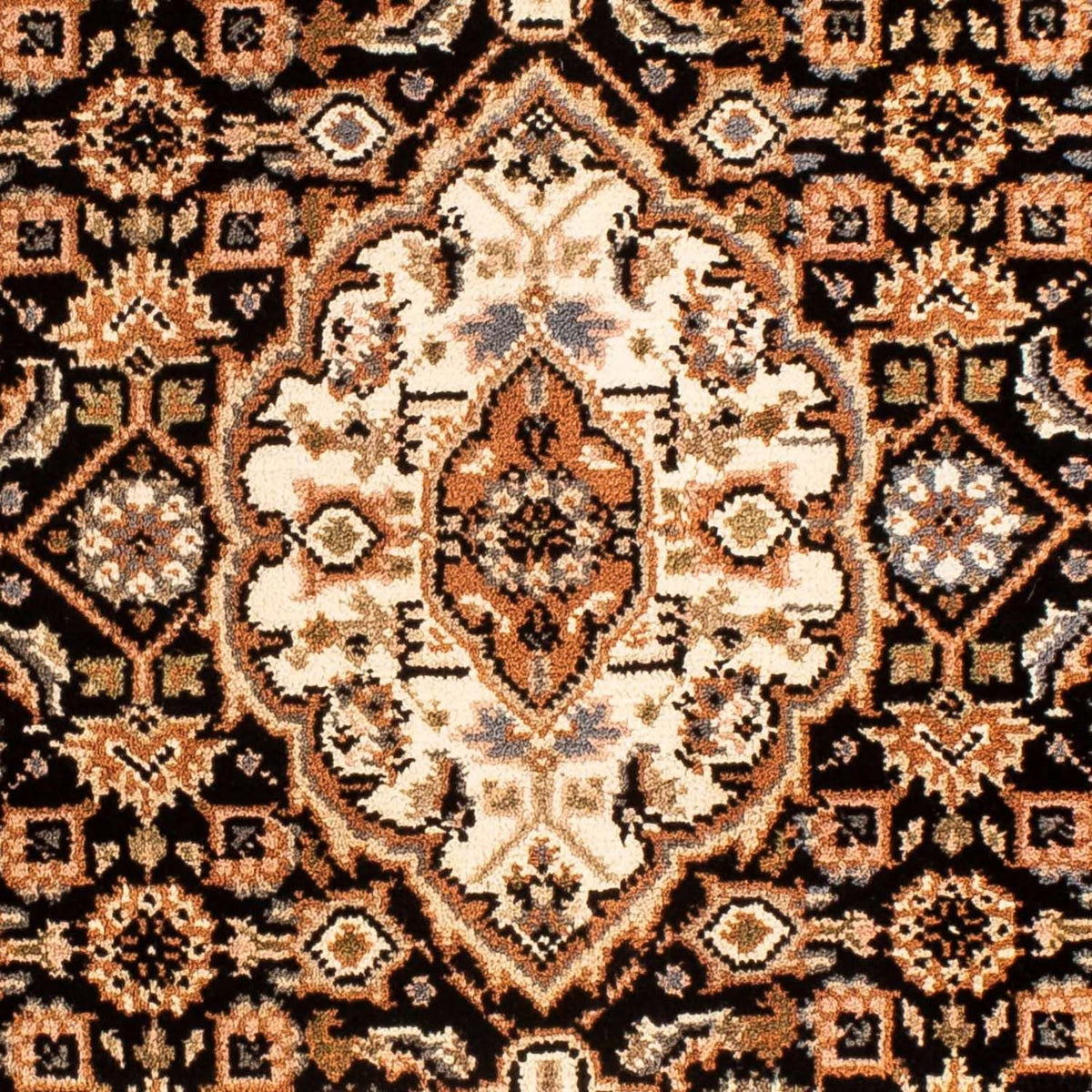 Alfombra oriental - Bidjar - Indus redondo  - 93 x 93 cm - azul oscuro