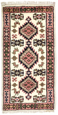 Alfombra oriental - 140 x 70 cm - beige