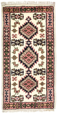 Alfombra oriental - 140 x 70 cm - beige