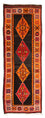 Alfombra de pasillo Alfombra Kelim - Antigua - 380 x 150 cm - multicolor