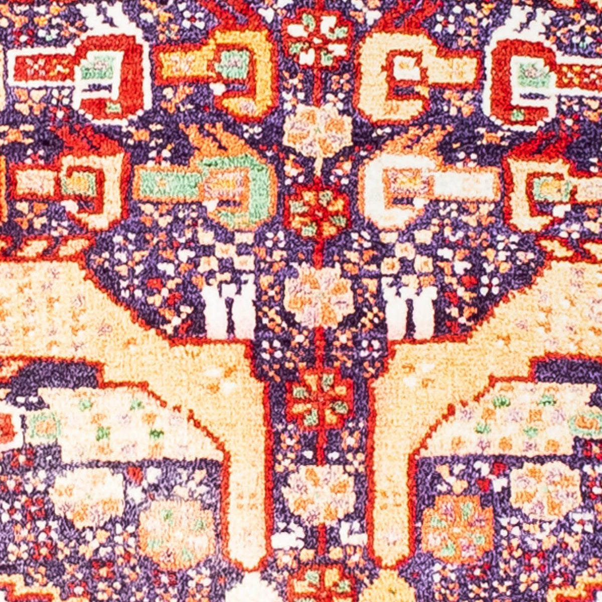Alfombra persa - Nómada - 89 x 72 cm - multicolor