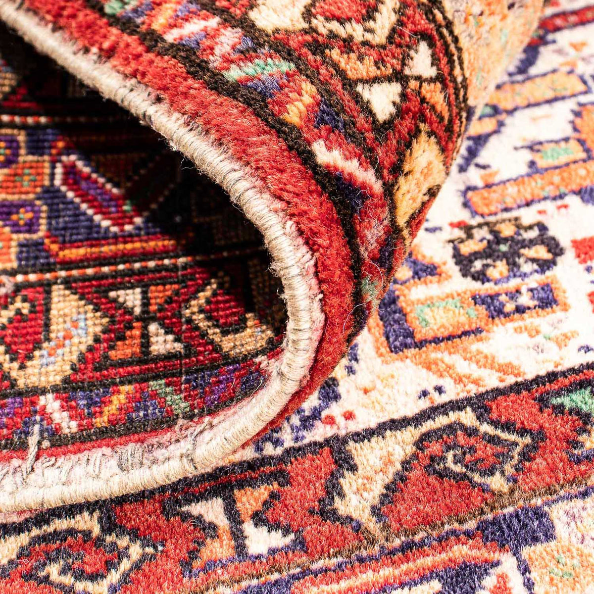 Alfombra persa - Nómada - 89 x 72 cm - multicolor