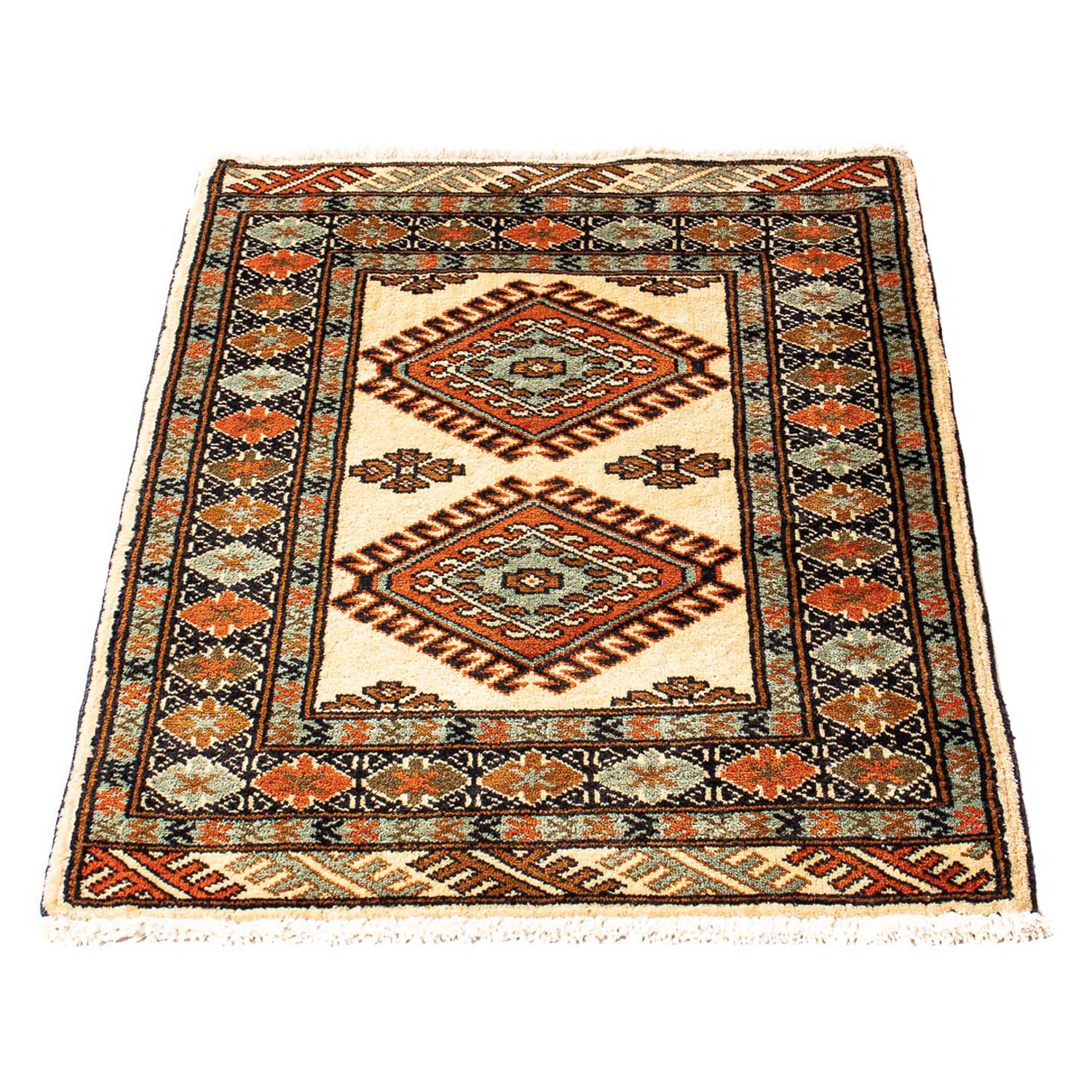 Alfombra Turkaman - 94 x 67 cm - beige