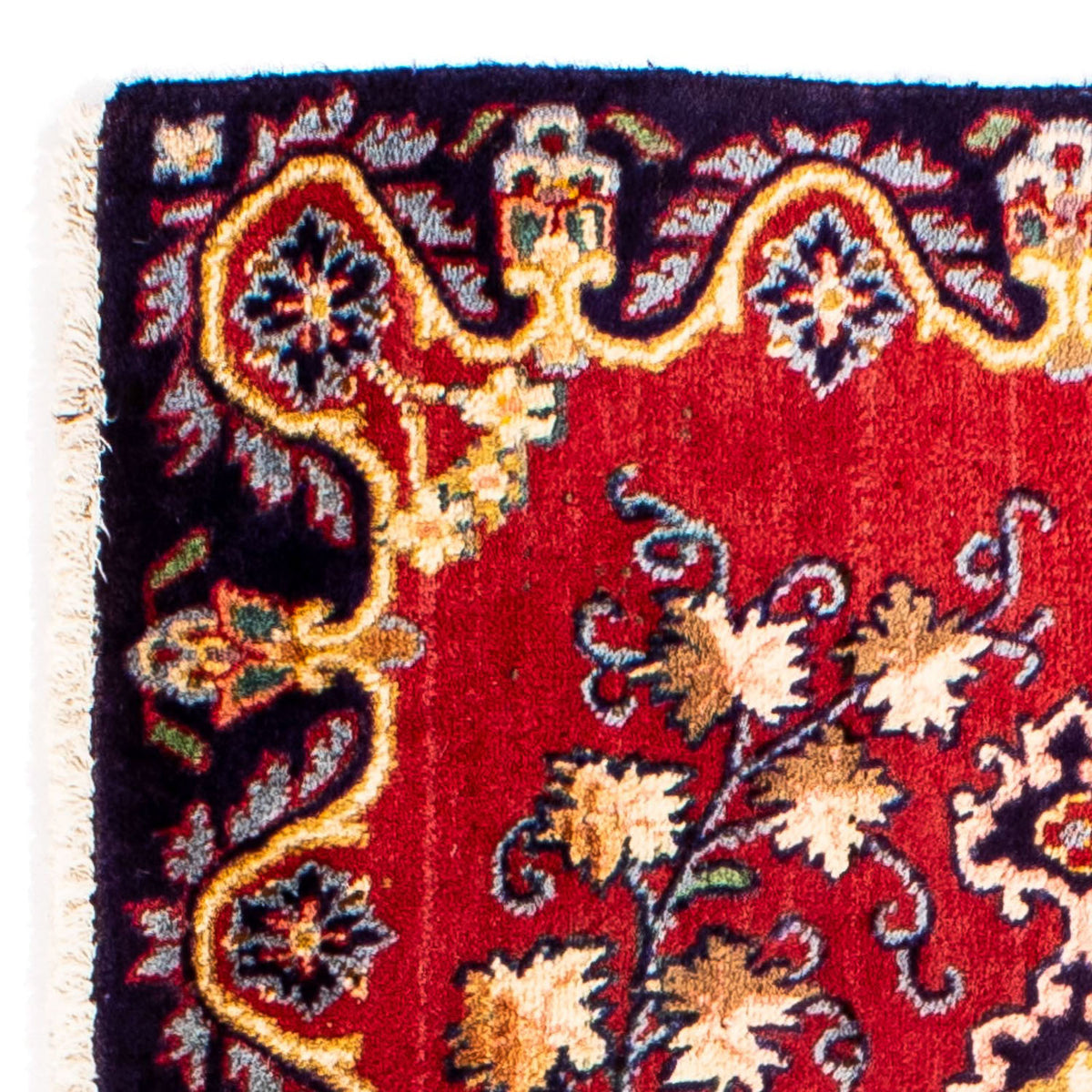 Alfombra persa - Keshan - 88 x 62 cm - rojo oscuro
