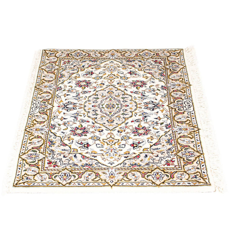 Alfombra persa - Keshan - 100 x 69 cm - beige
