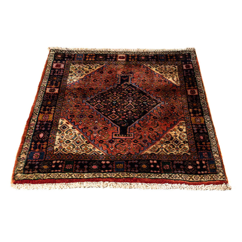 Alfombra persa - Nómada cuadrado  - 91 x 77 cm - rojo claro