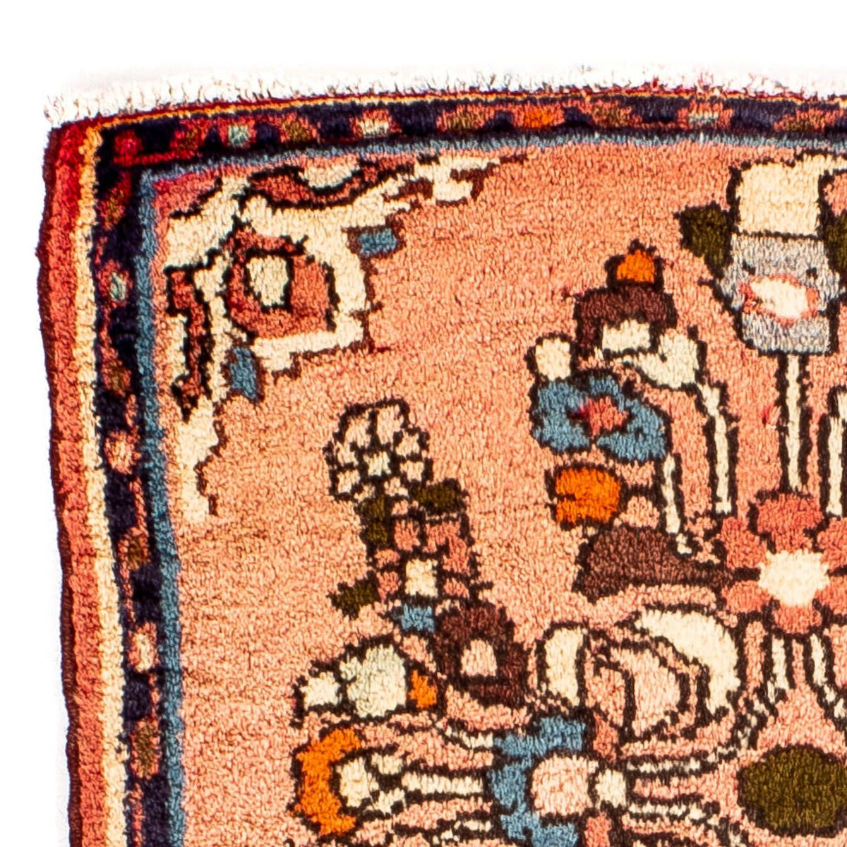 Alfombra persa - Clásica - 63 x 54 cm - rojo claro