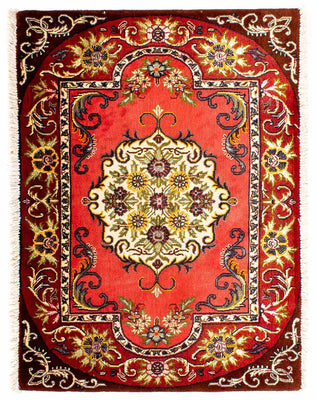 Alfombra persa - Keshan - 96 x 68 cm - rojo