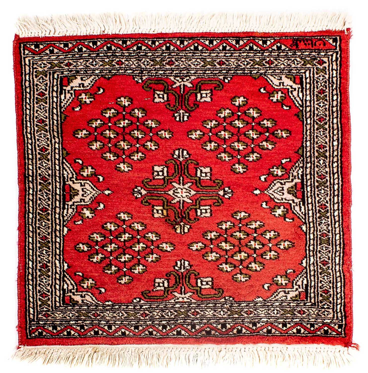 Alfombra Pakistani cuadrado  - 63 x 62 cm - rojo