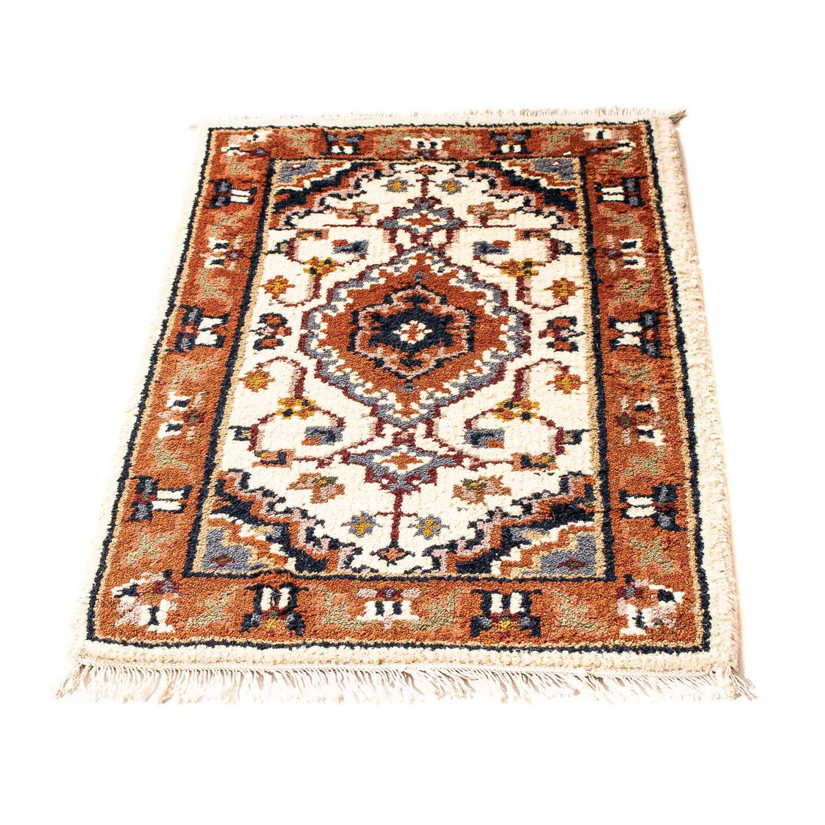 Alfombra oriental - Bidjar - Indus - 90 x 60 cm - beige