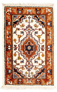 Alfombra oriental - Bidjar - Indus - 91 x 60 cm - beige