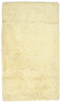 Alfombra de pelo largo - 158 x 90 cm - beige