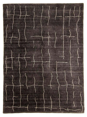 Alfombra Gabbeh - Loribaft Indus - 200 x 142 cm - marrón oscuro