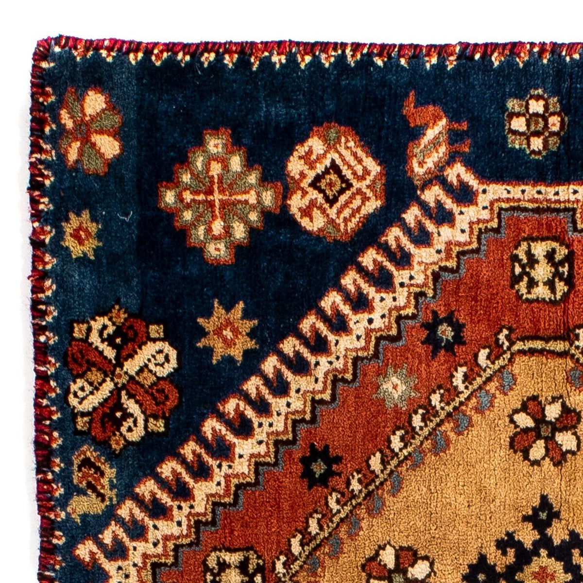 Alfombra persa - Nómada cuadrado  - 70 x 68 cm - azul oscuro