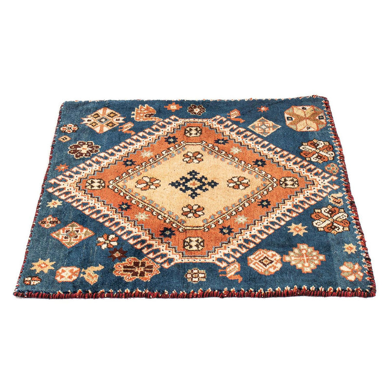 Alfombra persa - Nómada cuadrado  - 70 x 68 cm - azul oscuro