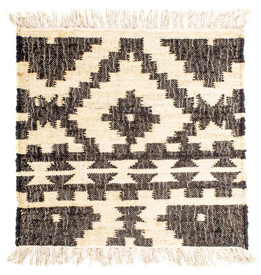 Alfombra Kelim - Tendencia cuadrado  - 64 x 64 cm - beige