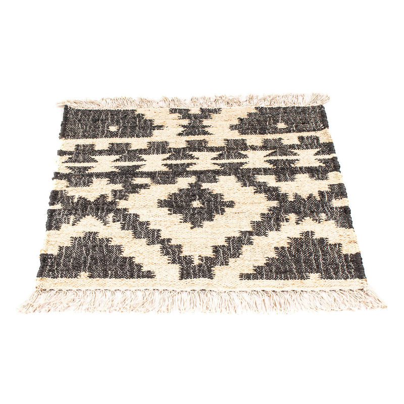 Alfombra Kelim - Tendencia cuadrado  - 64 x 64 cm - beige