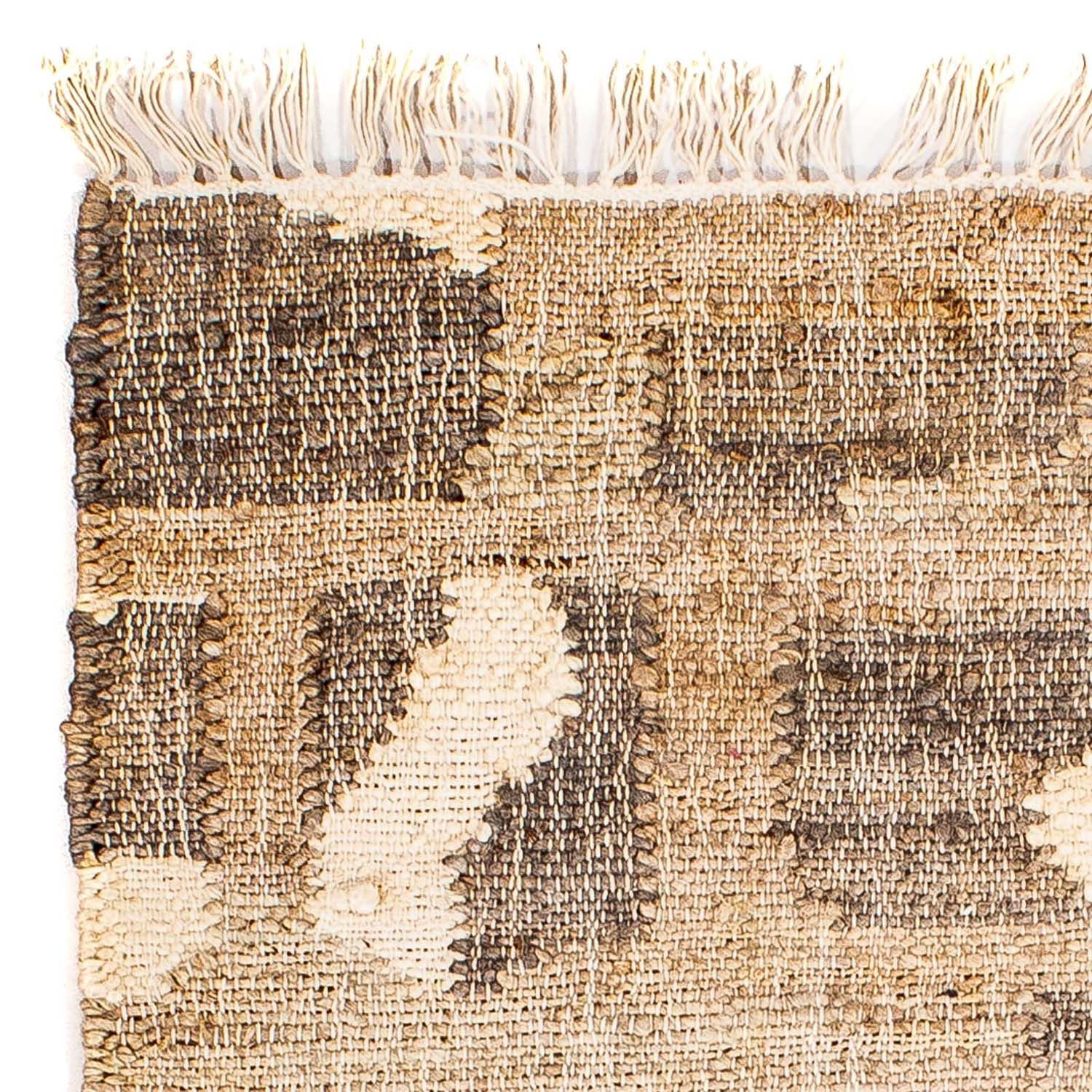 Alfombra Kelim - Tendencia cuadrado  - 62 x 61 cm - marrón claro