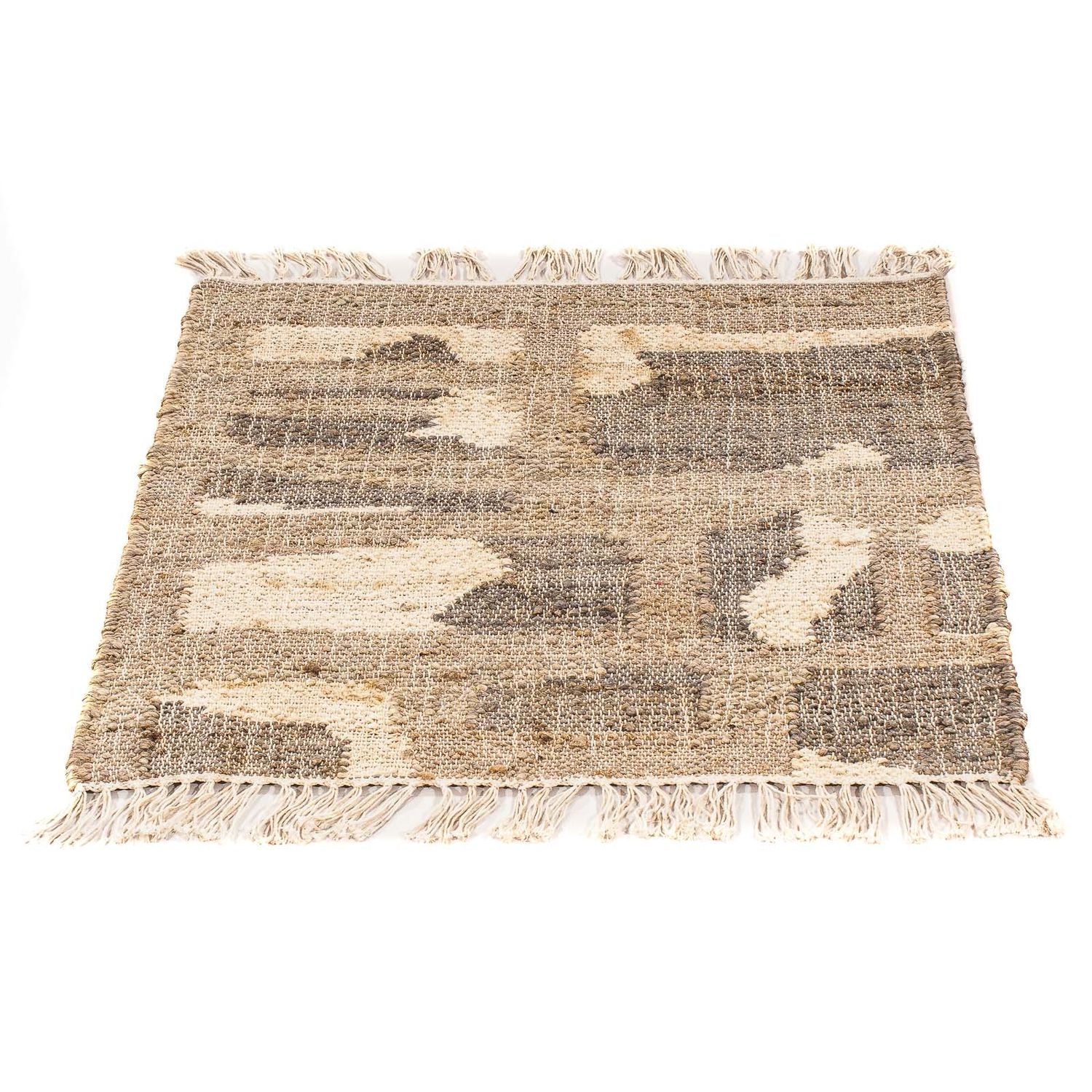 Alfombra Kelim - Tendencia cuadrado  - 62 x 61 cm - marrón claro