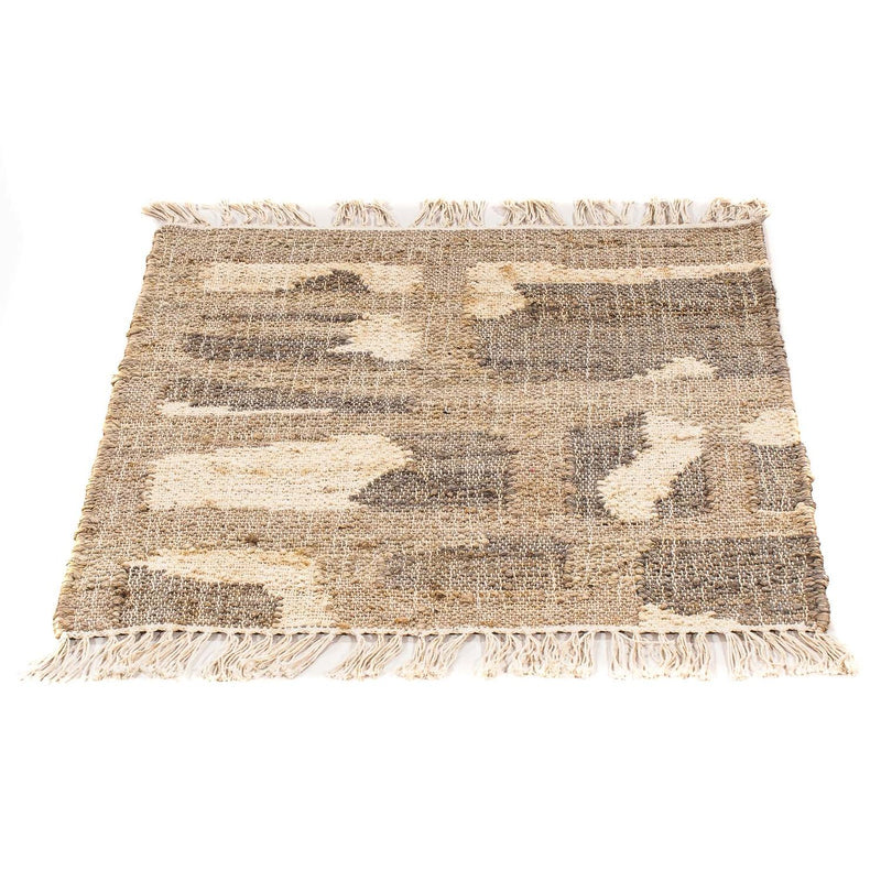 Alfombra Kelim - Tendencia cuadrado  - 62 x 61 cm - marrón claro