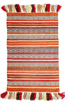 Alfombra Kelim - Tendencia - 94 x 58 cm - multicolor