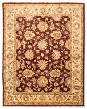 Alfombra Ziegler - 219 x 178 cm - rojo burdeos