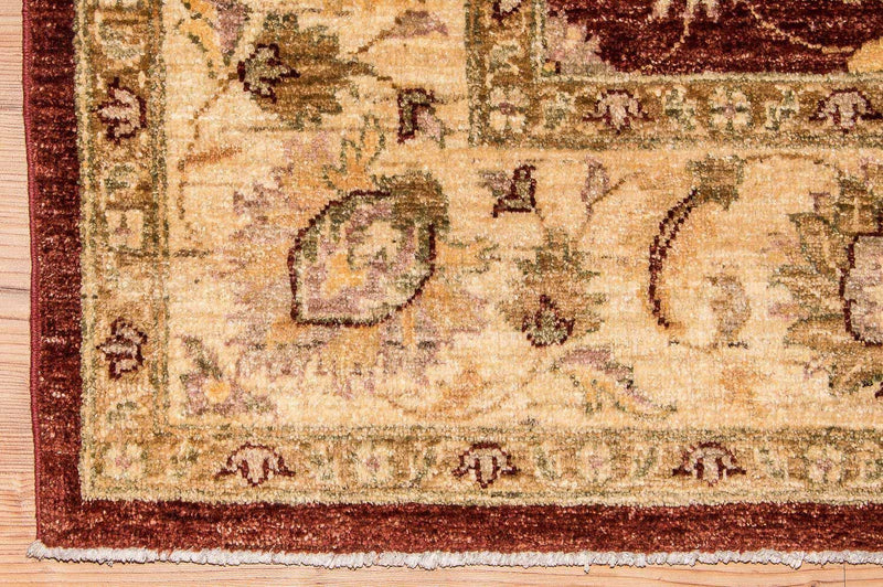 Alfombra Ziegler - 219 x 178 cm - rojo burdeos