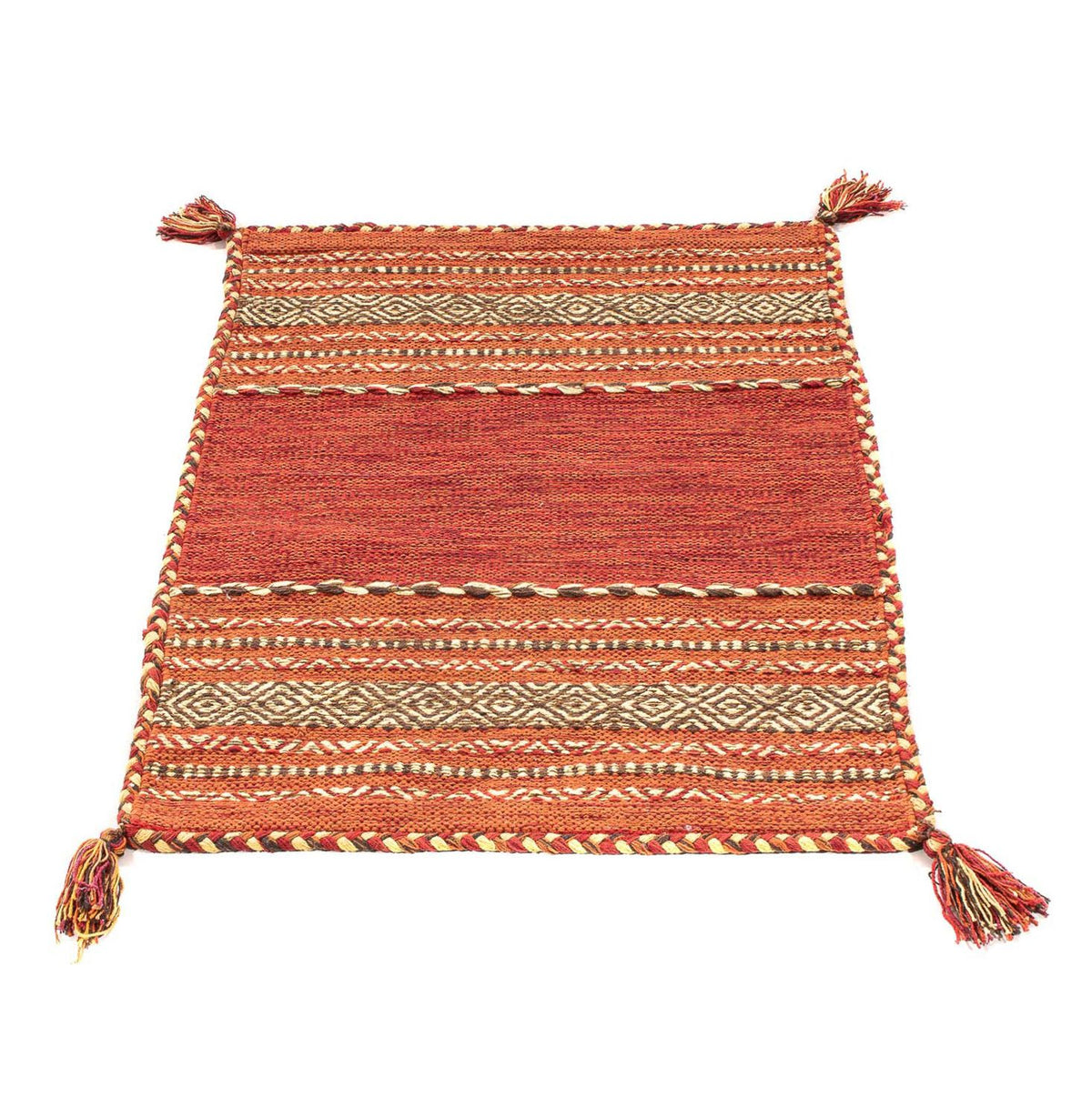 Alfombra Kelim - Tendencia - 90 x 60 cm - rojo
