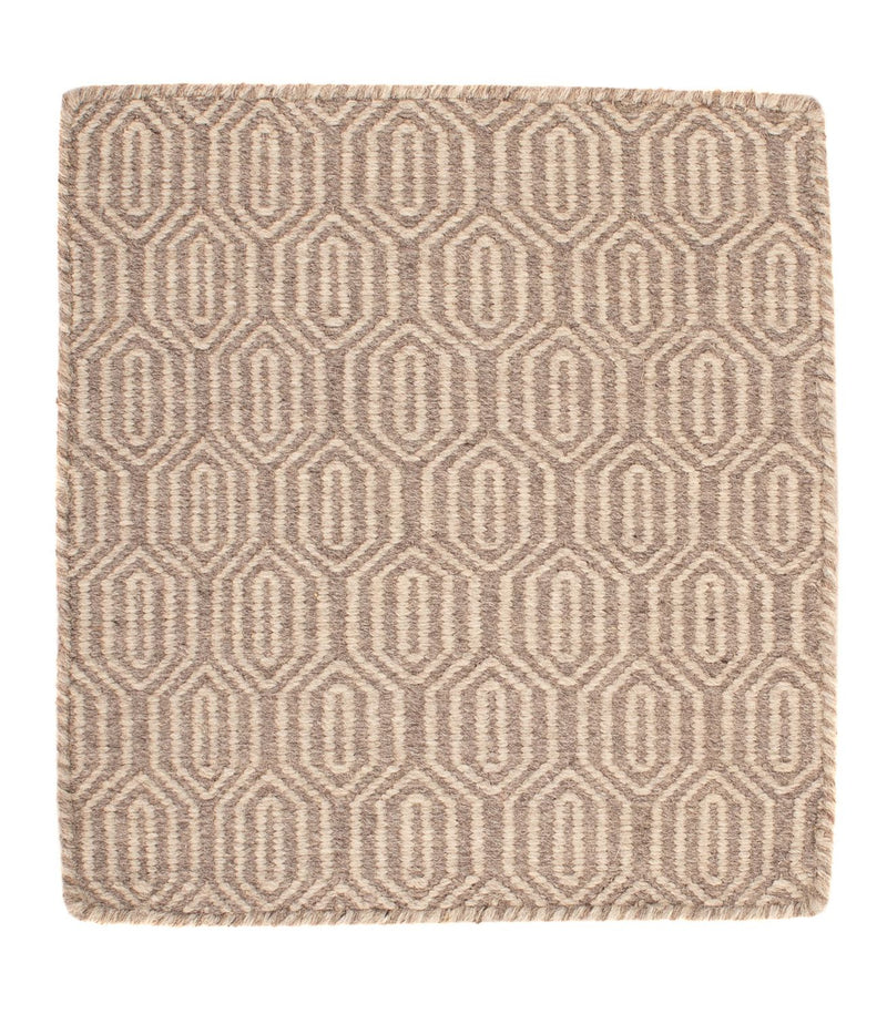 Alfombra Kelim - Tendencia cuadrado  - 46 x 45 cm - marrón claro