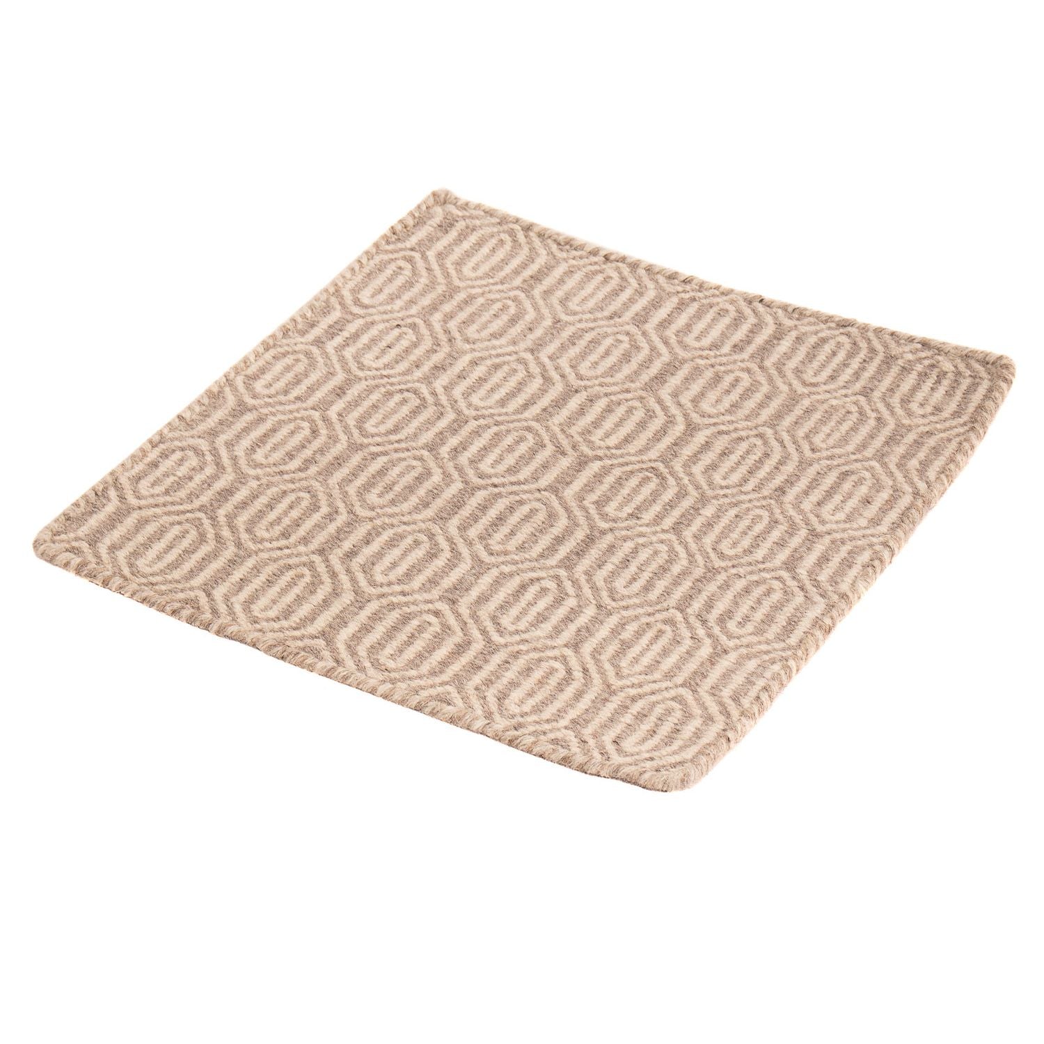 Alfombra Kelim - Tendencia cuadrado  - 46 x 45 cm - marrón claro