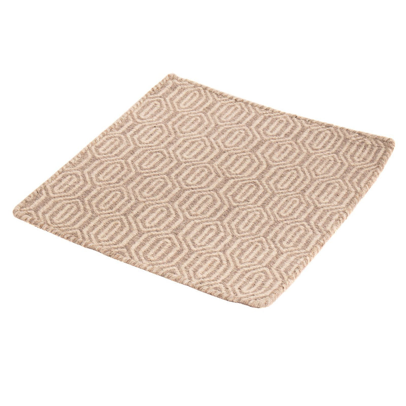 Alfombra Kelim - Tendencia cuadrado  - 46 x 45 cm - marrón claro