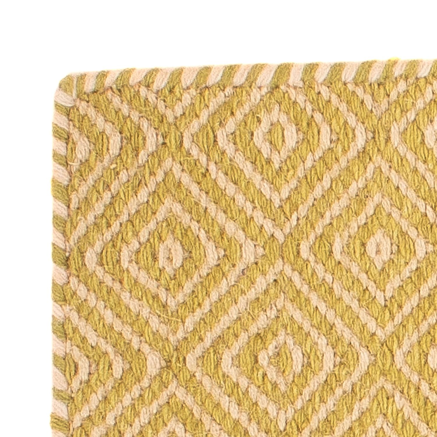 Alfombra Kelim - Tendencia cuadrado  - 47 x 43 cm - oro