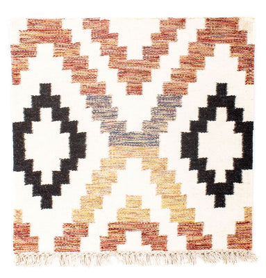 Alfombra Kelim - Tendencia cuadrado  - 69 x 67 cm - beige