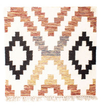 Alfombra Kelim - Tendencia cuadrado  - 69 x 67 cm - beige