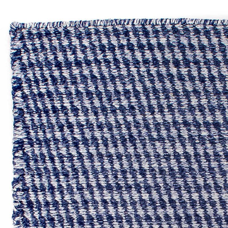 Alfombra Kelim - Tendencia cuadrado  - 63 x 62 cm - azul oscuro