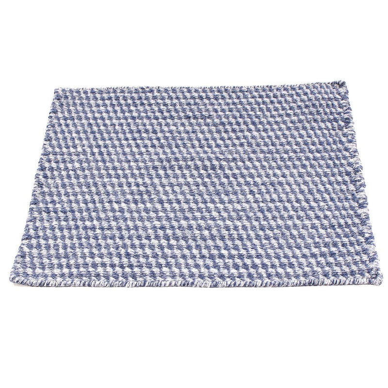 Alfombra Kelim - Tendencia cuadrado  - 63 x 62 cm - azul oscuro