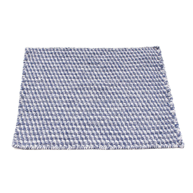 Alfombra Kelim - Tendencia cuadrado  - 63 x 62 cm - azul oscuro