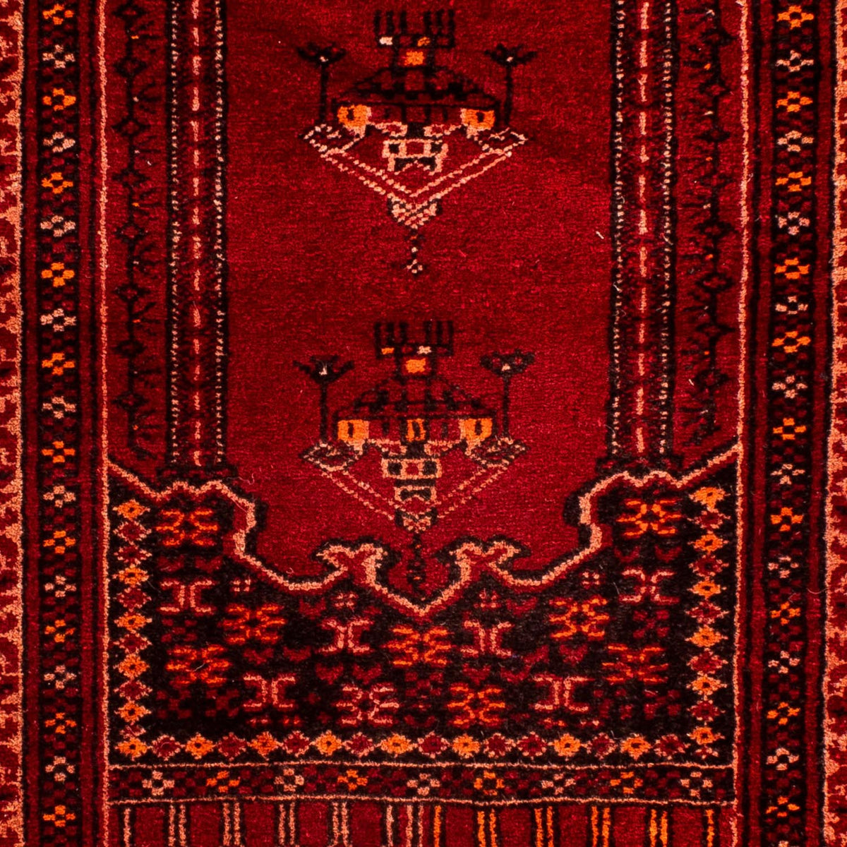 Alfombra Pakistani - 115 x 64 cm - rojo oscuro