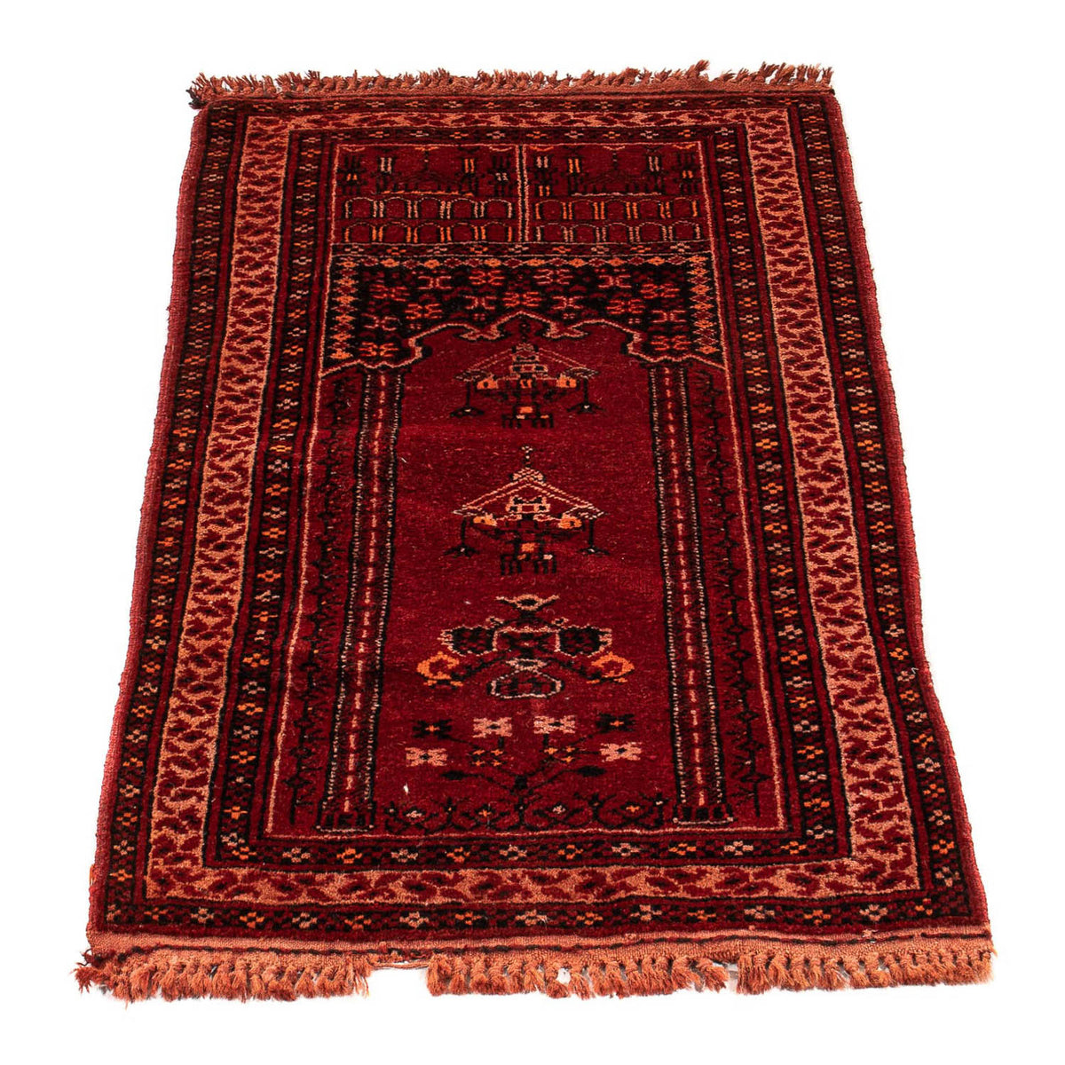 Alfombra Pakistani - 115 x 64 cm - rojo oscuro