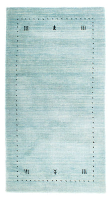 Alfombra Gabbeh - Loribaft Indus - 140 x 70 cm - azul claro
