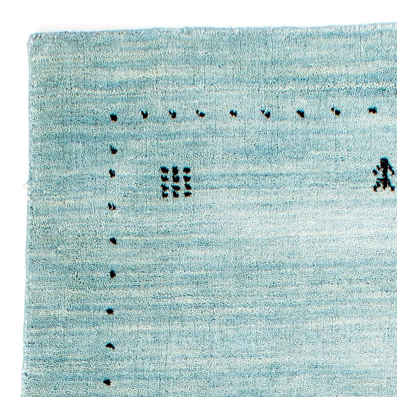 Alfombra Gabbeh - Loribaft Indus - 140 x 70 cm - azul claro