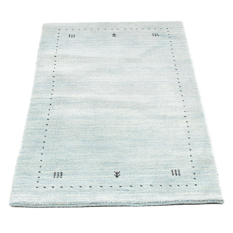 Alfombra Gabbeh - Loribaft Indus - 140 x 70 cm - azul claro