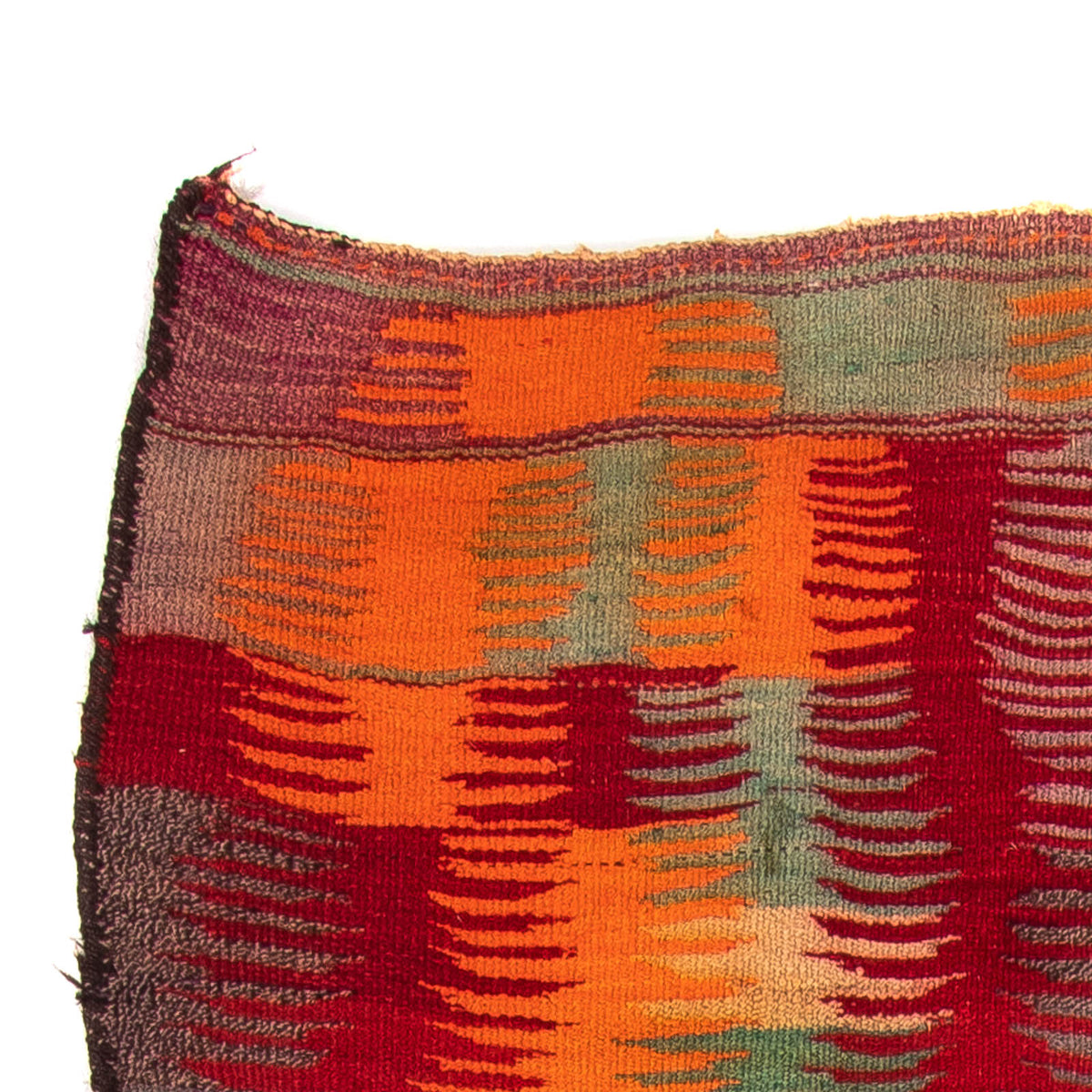 Alfombra de pasillo Alfombra Kelim - Antigua - 265 x 125 cm - multicolor