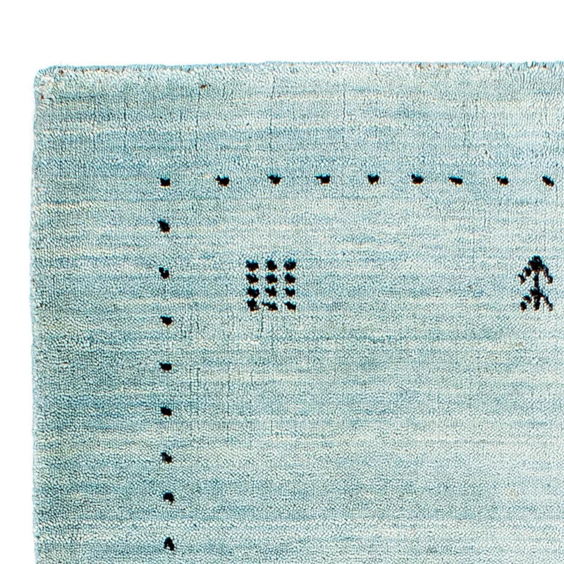 Alfombra Gabbeh - Loribaft Indus - 95 x 65 cm - azul claro