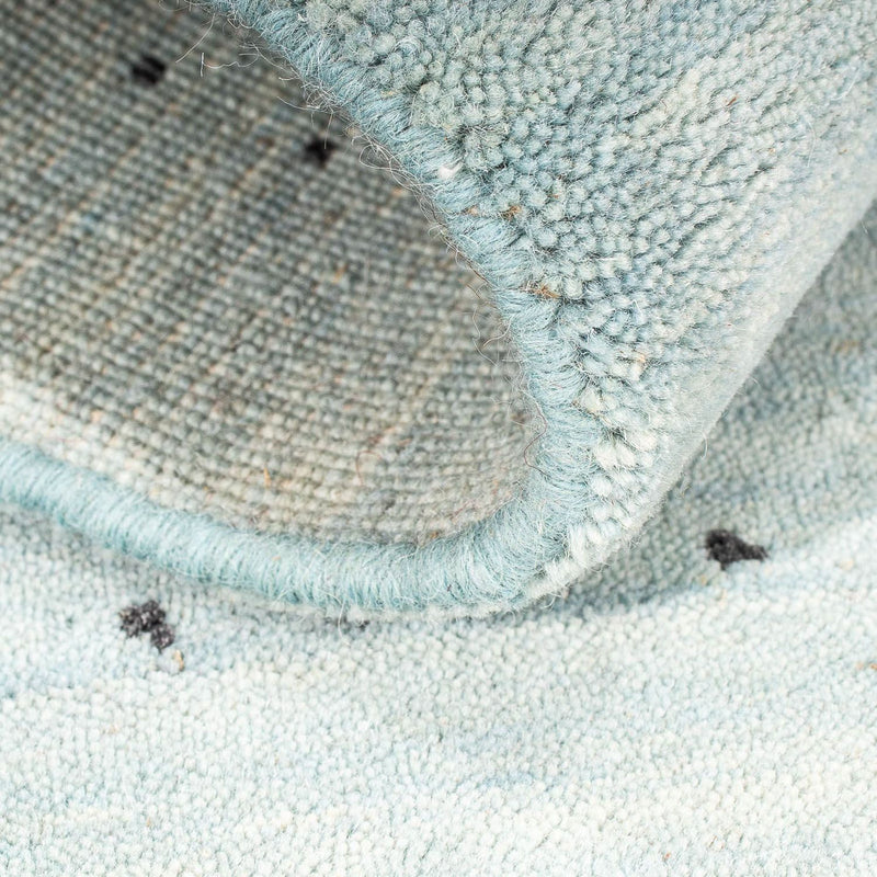 Alfombra Gabbeh - Loribaft Indus - 95 x 65 cm - azul claro
